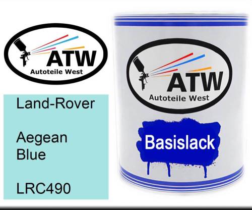 Land-Rover, Aegean Blue, LRC490: 1L Lackdose, von ATW Autoteile West.